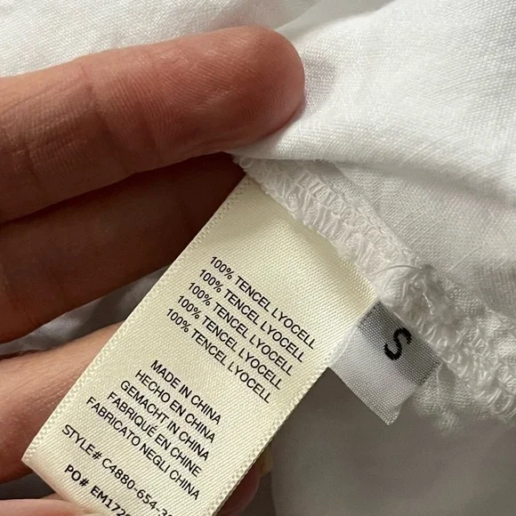 Cloth & Stone ruffle collar raglan sleeve shirt S - Picture 8 of 9